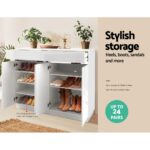Artiss Shoe Rack Cabinet Storage Cupboard 24 Pairs - Lydia - Image 6