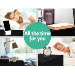 Artiss Bedside Table 2 Drawers Lift-up Storage - COLEY Black - Image 6