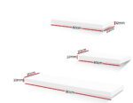 Artiss Floating Wall Shelf Set of 3 White - Image 2