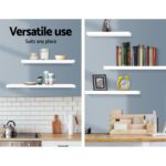 Artiss Floating Wall Shelf Set of 3 White - Image 5
