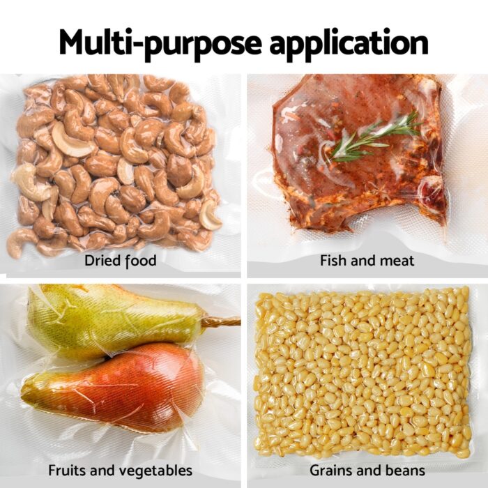 Devanti Food Vacuum Sealer Machine Sealing Cutter 4 Modes Storage Bags 4 Rolls - Image 5