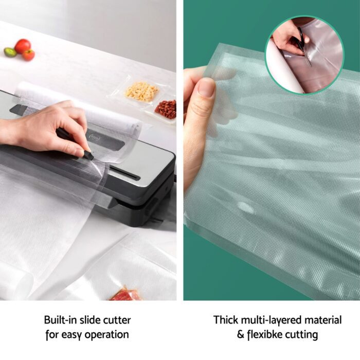 Devanti Food Vacuum Sealer Machine Sealing Cutter 4 Modes Storage Bags 4 Rolls - Image 6