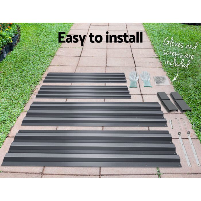 Green Fingers Garden Bed 210x90cm Planter Box Raised Container Galvanised Steel - Image 6