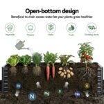 Green Fingers 2-in-1 Raised Garden Bed Kit, 240cm/120cm| 77cm Extra Deep Ergonomic Planter Box | Protect Your Back | Galvanised Steel Vegetable Flower Pot for Outdoor Garden | Includes Gloves & Pegs - Image 6