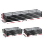 Green Fingers 2-in-1 Raised Garden Bed Kit 45cm Professional Depth Ergonomic 240cm Large Metal Planter Box | Easier Access Veggie Patch | Rust-Proof Galvanised Steel with Safe Rounded Corners & Gloves - Image 2