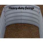 Green Fingers Garden Bed 160X80X42cm Oval Planter Box Raised Container Galvanised - Image 5