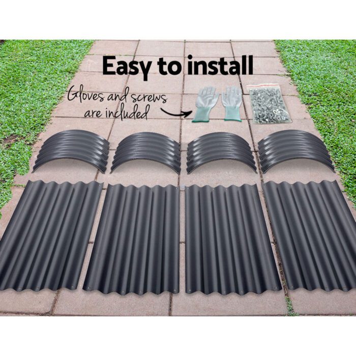 Green Fingers Garden Bed 160X80X42cm Oval Planter Box Raised Container Galvanised - Image 6