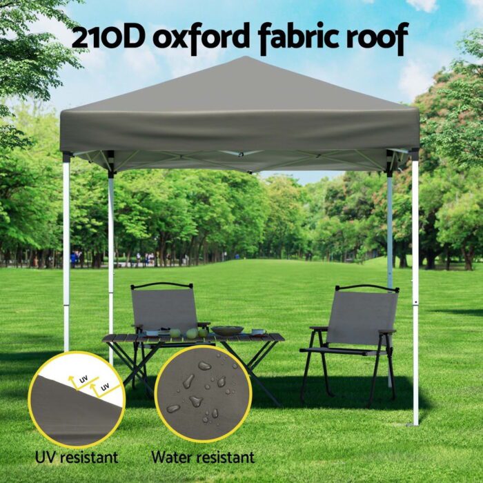 Instahut Gazebo 2x2m Outdoor Patio Garden Marquee Shade Grey - Image 4