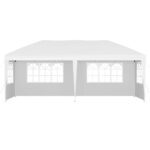 Instahut Gazebo Pop Up Marquee 3x6m Wedding Party Outdoor Camping Tent Canopy Side Wall White - Image 3