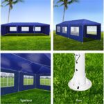 Instahut Gazebo 3x9m Marquee Wedding Party Tent Outdoor Camping Side Wall Canopy 8 Panel Blue - Image 3