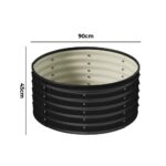 Livsip Garden Bed 90x45cm Galvanised Steel Round - Image 3