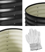 Livsip Garden Bed 90x45cm Galvanised Steel Round - Image 7