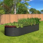 Livsip Raised Garden Bed 240X80X56cm Galvanised Steel 2pcs