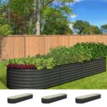 Livsip Raised Garden Bed 320X80X56cm Galvanised Steel 3pcs - Image 3
