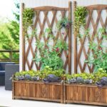 Livsip 2pc Wooden Raised Garden Bed with Trellis 64x28.5x115cm - Image 2