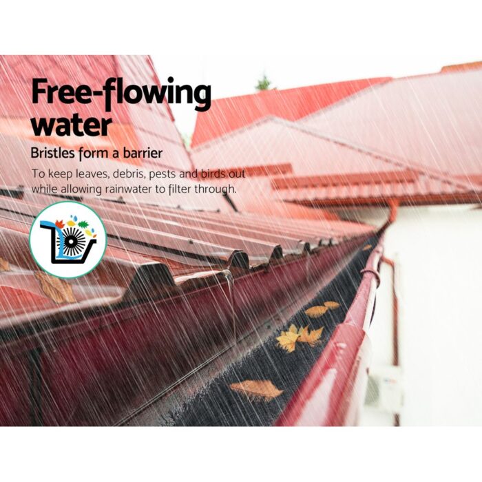 Gardeon Gutter Guard Brush 32M 92X10cm 36PCS - Image 5