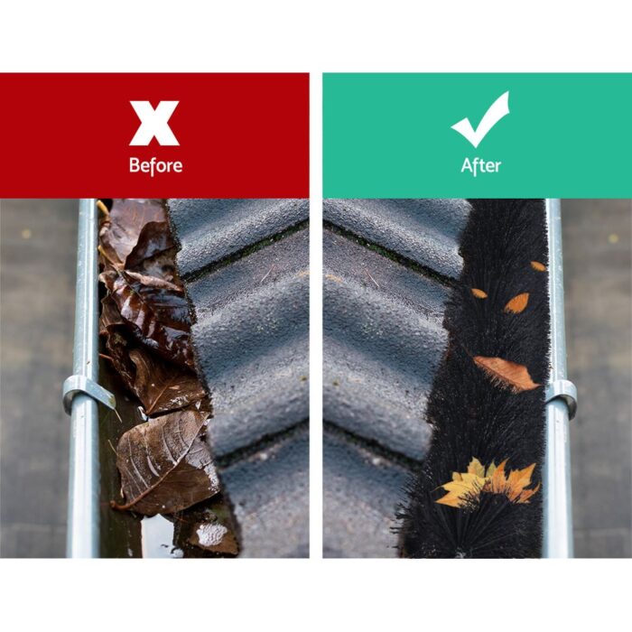 Gardeon Gutter Guard Brush 44M 92X10cm 48PCS - Image 4