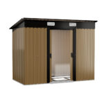 Livsip Garden Shed Outdoor Storage 2.38x1.31M Workshop Shelter Base