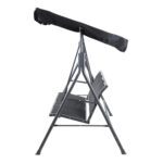 Gardeon Outdoor Swing Chair Garden Bench Furniture Canopy 3 Seater Mesh Black - Image 4