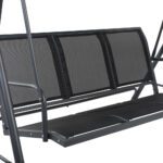 Gardeon Outdoor Swing Chair Garden Bench Furniture Canopy 3 Seater Mesh Black - Image 6