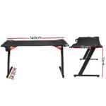 Artiss Gaming Desk Computer Desks LED Light 140CM - Image 2