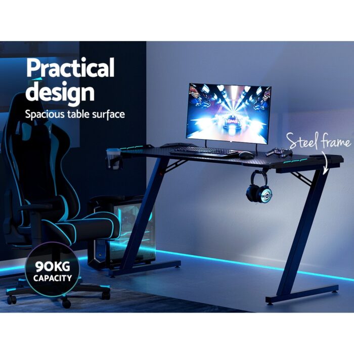 Artiss Gaming Desk Computer Desks LED Light 140CM - Image 4