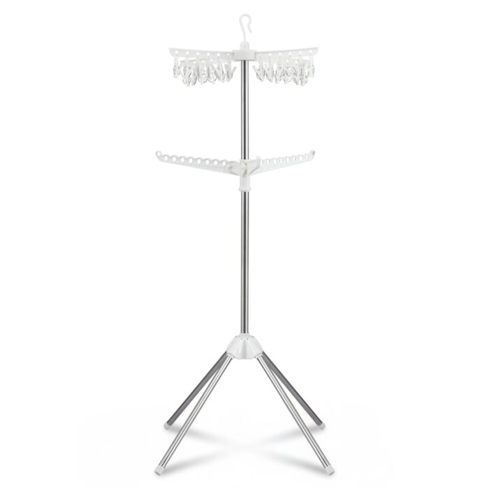 Artiss Clothes Rack Airer 2 Tier Rotatable Hanger Foldable - Image 3