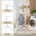 Artiss Clothes Rack Airer 2 Tier Rotatable Hanger Foldable - Image 6