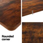 Artiss Standing Desk Motorised Electric Dual Motor Rustic Brown 140CM - Image 4