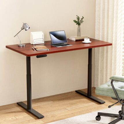 Artiss Standing Desk Motorised Electric Dual Motor Walnut 140CM