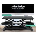 Artiss Standing Desk Riser Height Adjustable Black 80CM - Image 5