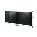 Oikiture Bed Frame Headboard Double Queen King Bedhead Black Leather - Image 4