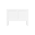 Oikiture Bed Head with Shelves Double Size White - Image 4