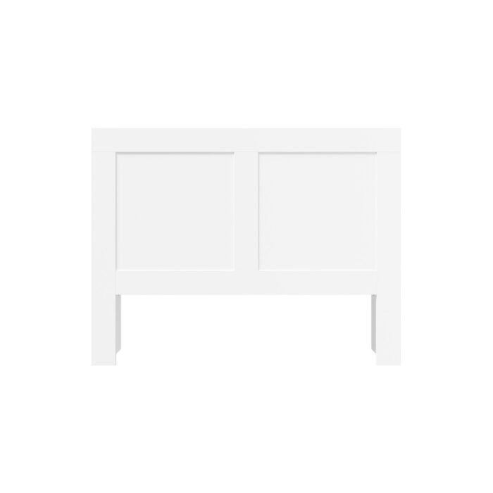 Oikiture Bed Head with Shelves Double Size White - Image 4