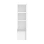 Oikiture Bed Head with Shelves Double Size White - Image 5