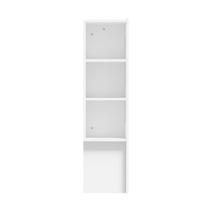 Oikiture Bed Head with Shelves Double Size White - Image 5