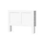 Oikiture Bed Head with Shelves Double Size White - Image 9