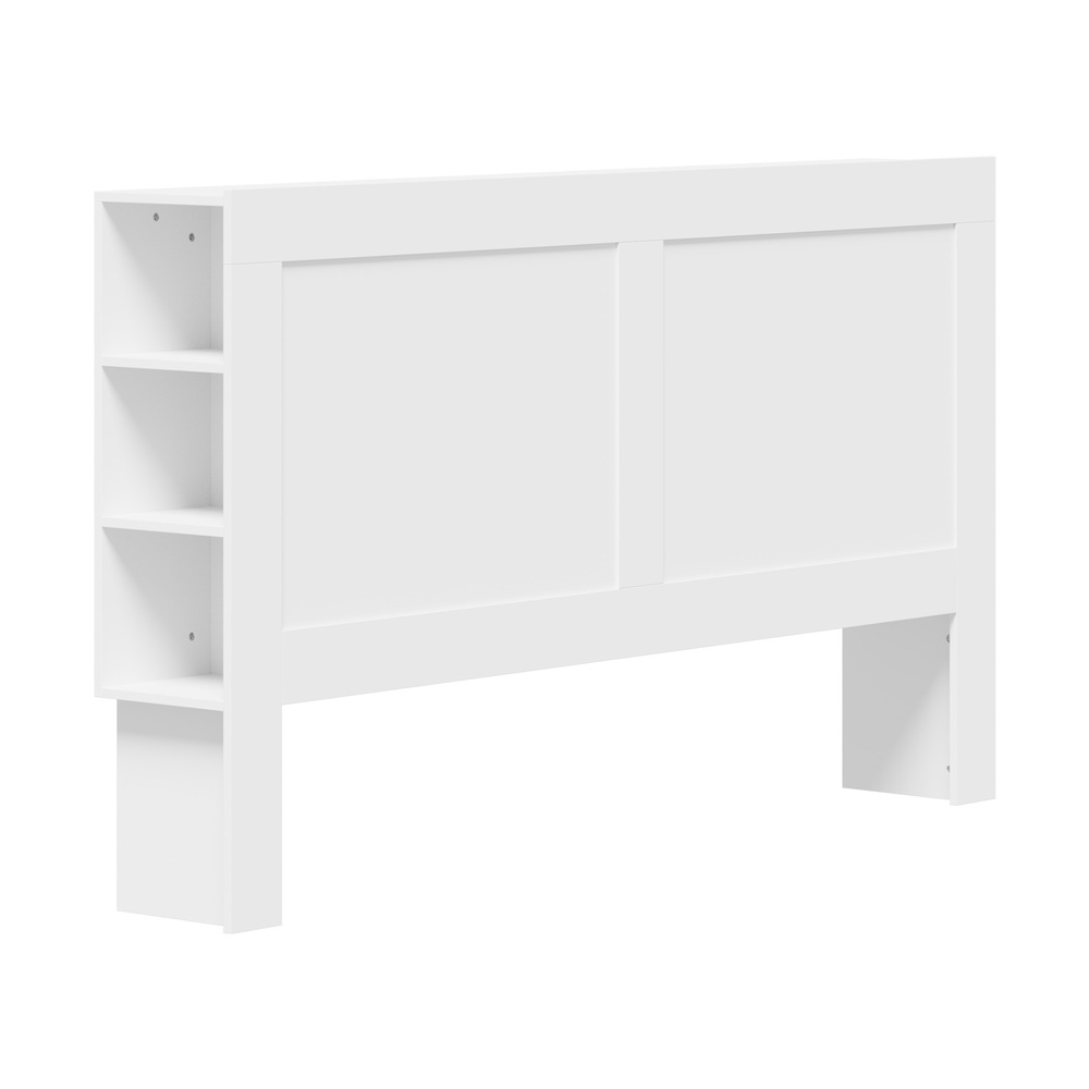 HB-JANE-K-WH-AB-01 Oikiture Bed Head with Shelves King Size White - Image 1