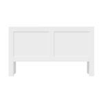 Oikiture Bed Head with Shelves King Size White - Image 9