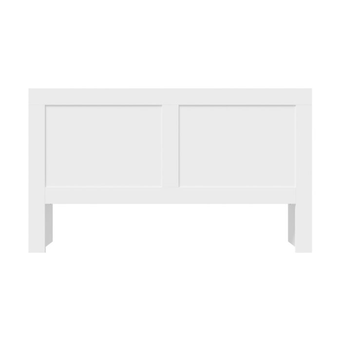Oikiture Bed Head with Shelves King Size White - Image 9