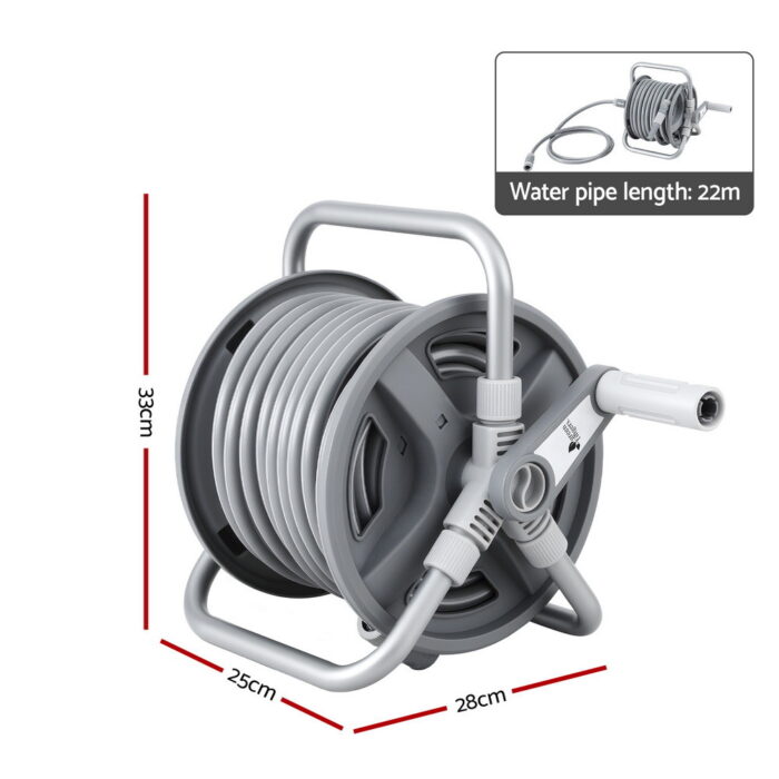 Green Fingers 20m Retractable Garden Hose Reel Heavy Duty 1/2" Hose Auto Rewind - Image 2