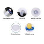 Weisshorn Portable Ice Bath Tub 80X80CM Inflatable Folding Bathtub Spa Massage - Image 6