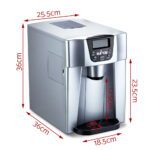 Devanti 2L Portable Ice Cuber Maker & Water Dispenser - Silver - Image 2