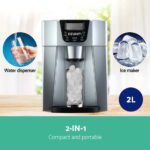 Devanti 2L Portable Ice Cuber Maker & Water Dispenser - Silver - Image 3