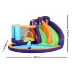 AirMyFun Inflatable Water Slide Kids Jumping Trampoline Castle Double Slide - Image 2