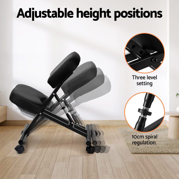Artiss Kneeling Chair Ergonomic Office Chairs Home Knee Seat Posture Stretch Rest - Image 4