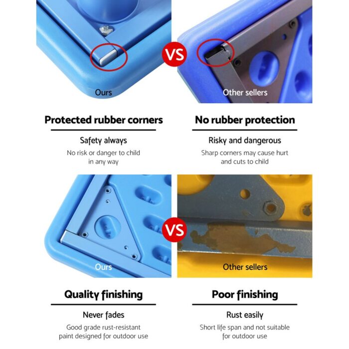 Keezi 5PCS Kids Table and Chairs Set Children Study Desk Furniture Plastic 4 Chairs - Image 6