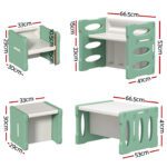 Keezi 3PCS Kids Table and Chairs Set HDPE - Image 2