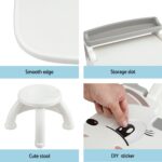 Keezi Kids Table and Chair Set 2 in 1 Easel Desk Stool w/ LCD Writing Tablet - Image 6