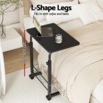 Artiss Laptop Desk Table Adjustable 60CM Black - Image 4